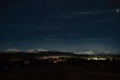 Sisters at night