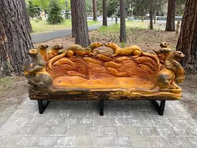 Andrew Dutterer Memoial Bench -Otter Be Fishing